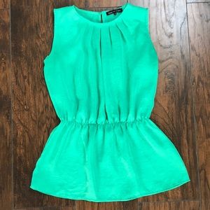 Violet & Claire Green Peplum Top